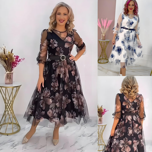 🌸💥【S-5XL】Nowa elegancka sukienka z nadrukiem