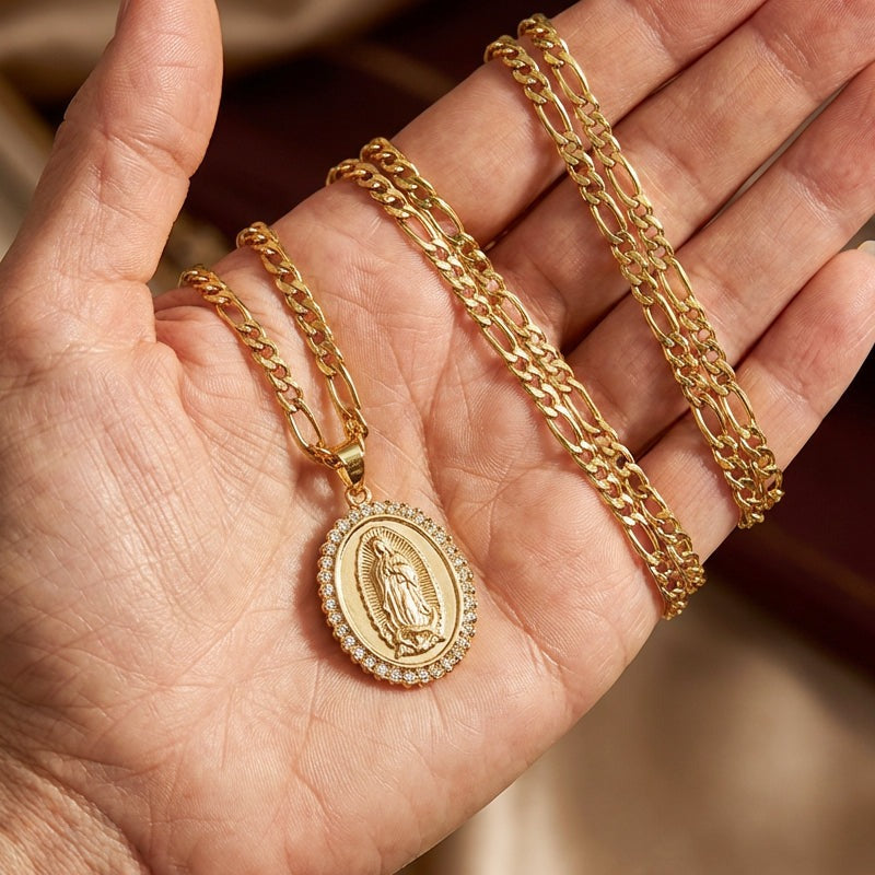 🔥【Kupite jedan, dobijte jedan gratis】Privjesak Majke Marije, pozlaćeni nehrđajući čelik