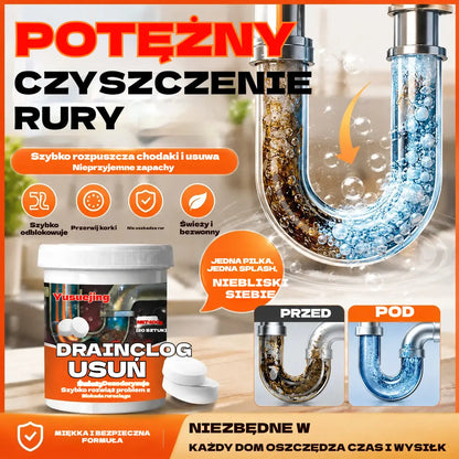 🔥50% ZNIŻKI 【2 za 99 zł.】❤️ Skuteczne musujące tabletki czyszczące, które szybko rozpuszczają zatory spowodowane przetłuszczającymi się włosami i udrażniają odpływy; dodatkowo działają odświeżająco i antybakteryjnie.