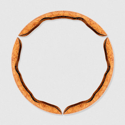 🚗【1 sada 3 kusů 】👍👍Dřevěný protiskluzový kryt na volant auta