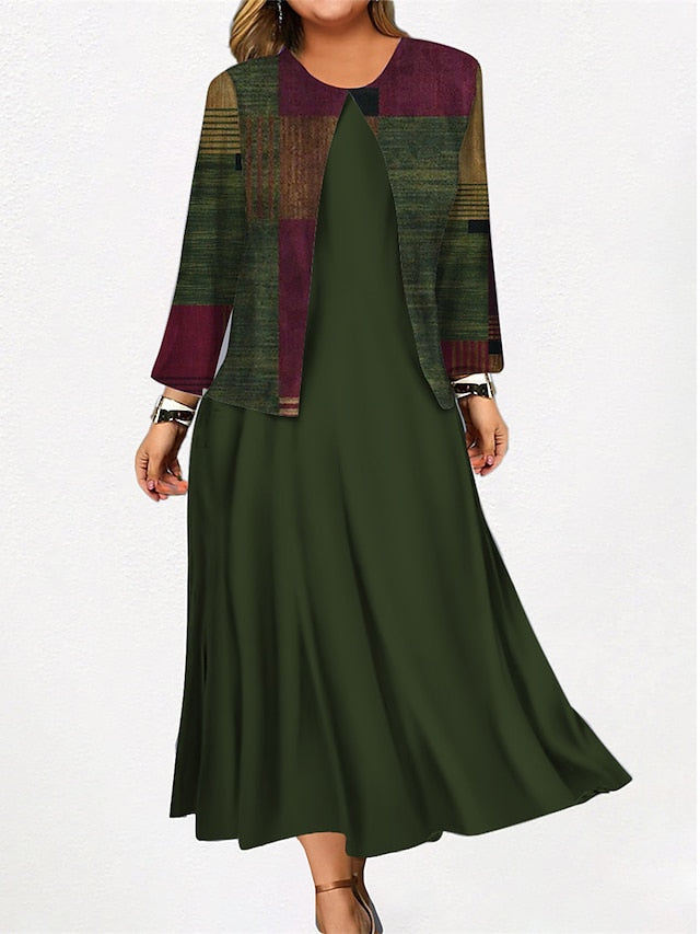 ✨🍁【S-3XL】2025 Nowa sukienka w kwiaty Krótka kurtka Modny garnitur na co