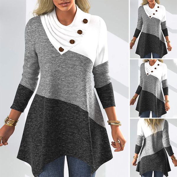 【S-3XL】 jesienno-zimowa nowa czysta bawełniana sukienka z długim rękawem dla kobiet3855074