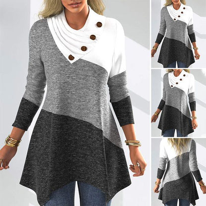 【S-3XL】 jesienno-zimowa nowa czysta bawełniana sukienka z długim rękawem dla kobiet3855074