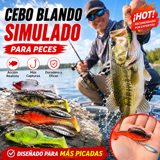 🔥【Juego de 6 piezas-6 colores】🐟Cebo blando para peces/señuelo artificial, para lanzamiento a larga distancia, antienganches, con cola en T y peso de plomo. ✅️Pago contra entrega