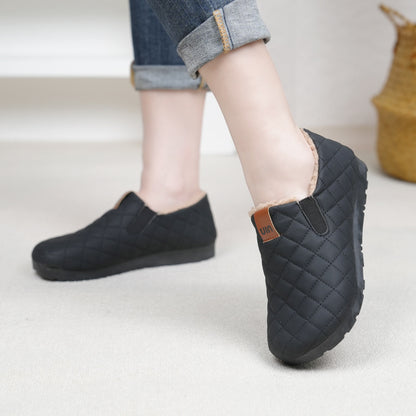 🔥【35-41】2024 Jesienno-zimowe modne, codzienne, grube, aksamitne, ciepłe i miękkie damskie bawełniane buty-3833236