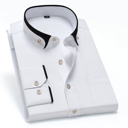 🔥👔 [S-4XL] 👕2025 nowa oddychająca męska koszula biznesowa casualowa
