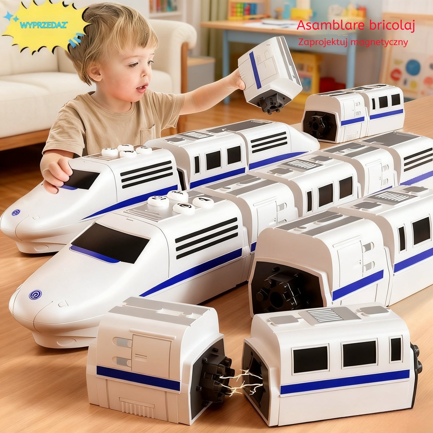 🔥🚝【Časově omezená sleva 50 %】Nejprodávanější elektrická hračka - simulátor rychlovlaku, miniaturní vlak