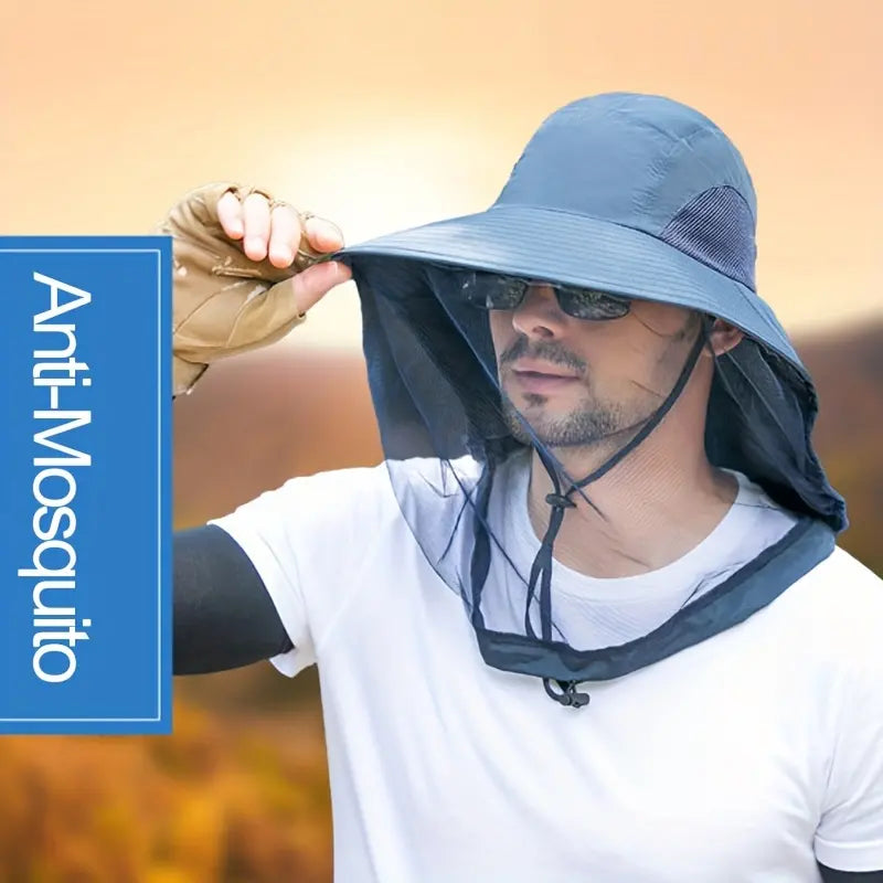 🎁Sombrero de pescador de malla con protección solar, ideal para actividades al aire libre. ✅️Pago contra entrega