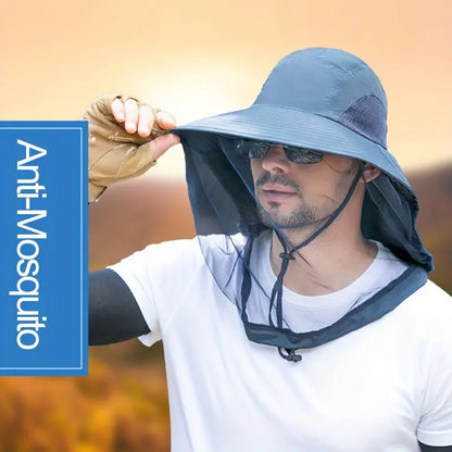🎁Sombrero de pescador de malla con protección solar, ideal para actividades al aire libre. ✅️Pago contra entrega