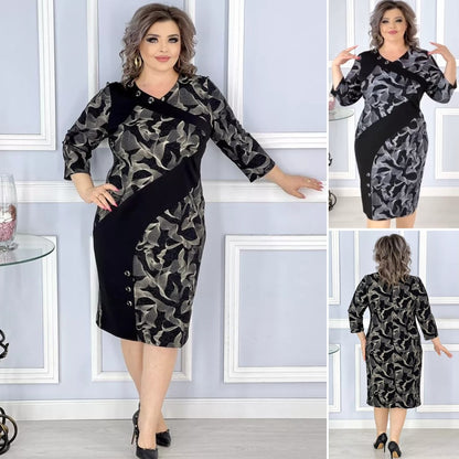 【🏆️Gorąca wyprzedaż】🌷 [S-5XL] 2025 Nowa modna elegancka sukienka z nadrukiem