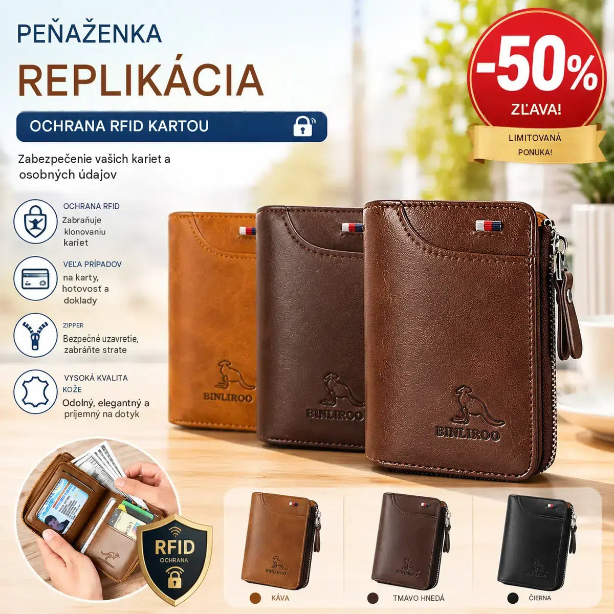 🔥Kúpte 1 a druhý získate zadarmo🔥 Pánska vysokokapacitná antimagnetická peňaženka z mäkkej kože