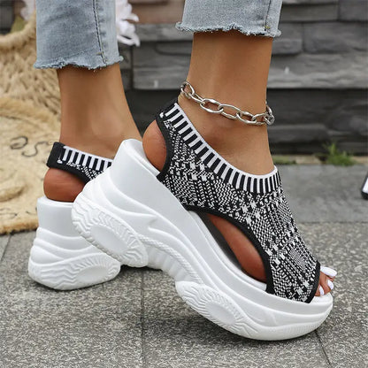 ✨【Novedades con un 50% de descuento por tiempo limitado】👟Sandalias de plataforma supersuaves: corrigen la postura, facilitan el caminar y protegen tus pies. ✅Pago contra entrega disponible