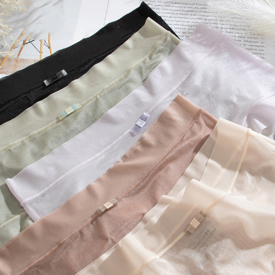 🌹🌹🌹 (pakiranje od 6 komada) Ženske gaćice visokog struka od ledene svile, izrađene od osvježavajućeg materijala ledene svile, uvijek su prozračne.