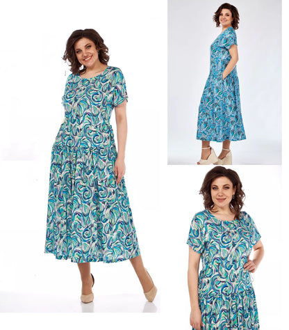 🔥🥰【50% zniżki】【Rozmiary S-5XL】Nowa elegancka sukienka z wysokiej jakości szyfonu — lekka, gładka i przyjazna dla skóry tkanina