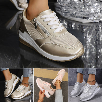 🔥¡Último día con un 50% de descuento! 🔥Zapatos ortopédicos elegantes y cómodos para mujer, con cremallera lateral y suela gruesa.