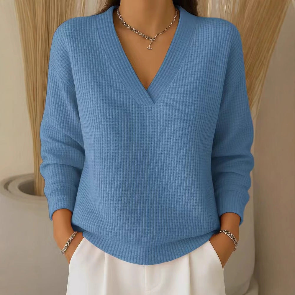 ❤️✨【Oferta especial de otoño🔥】Suéter de punto con cuello en V para mujer, elegante y cómodo