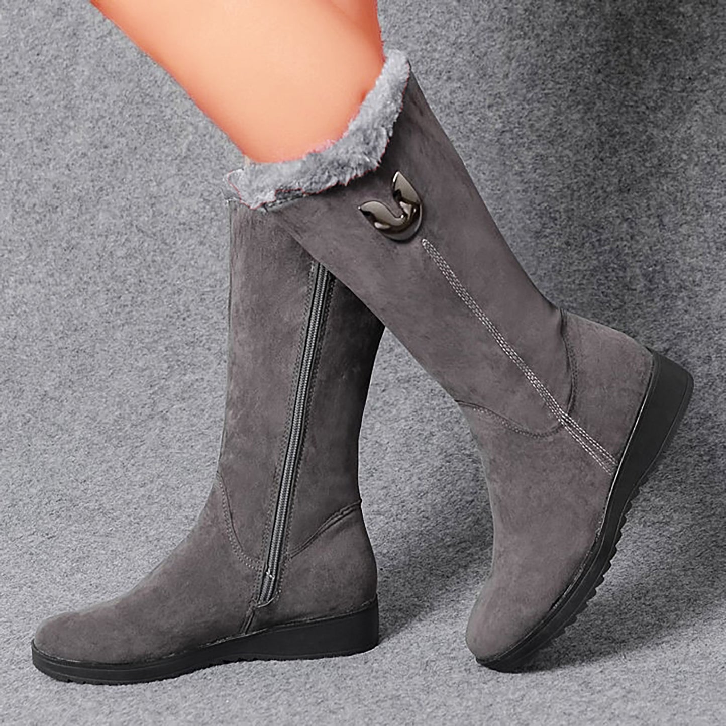 🔥✨【Zimowa zniżka 50% 】[35-41] Nowe modne damskie zimowe ciepłe śniegowce, długie buty