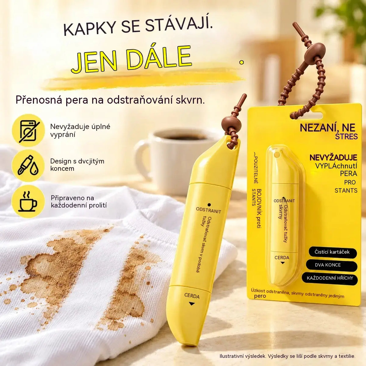 🔥【Kúp jeden, druhý dostaneš zadarmo】🧼 Prenosné obojstranné pero na odstraňovanie škvŕn ✨ Núdzový nástroj na čistenie oblečenia