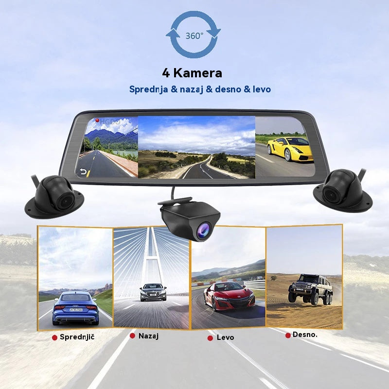 🚗Glavne funkcije vključujejo kamero na celotnem zaslonu💻izjemno visoka ločljivost 1440P📲podpira povezavo z mobilno aplikacijo in glasovno upravljanje🎙dvojno snemanje spredaj in zadaj
