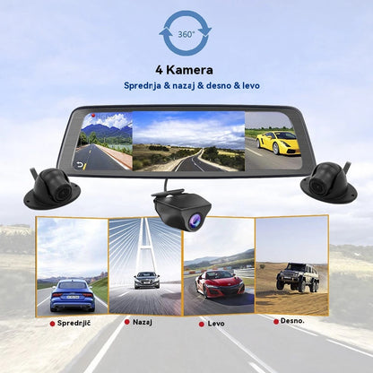🚗Glavne funkcije vključujejo kamero na celotnem zaslonu💻izjemno visoka ločljivost 1440P📲podpira povezavo z mobilno aplikacijo in glasovno upravljanje🎙dvojno snemanje spredaj in zadaj