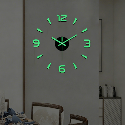 【30%OFF】🕑✨Reloj de pared acrílico luminoso 3D sin necesidad de taladrar (requiere montaje)