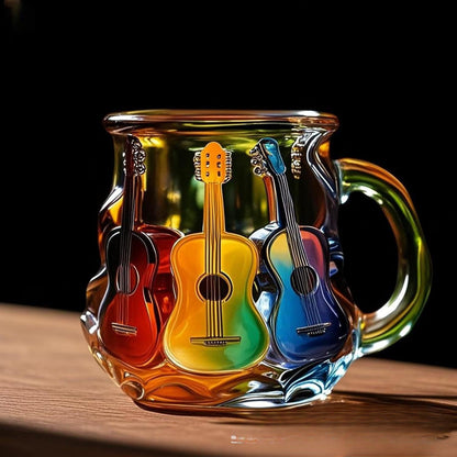 🎸【Kup jeden, a drugi dostaniesz gratis】Kubek do kawy z malowaną gitarą 3D