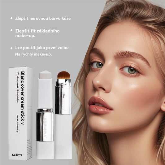 💕🔥【Kupte jeden, druhý dostanete zdarma】🌟Korejská tyčinka na make-up, která mění barvu, bezchybná a dlouhotrvající, voděodolná a odolná vůči potu, oboustranná pro krycí/konturovací efekt