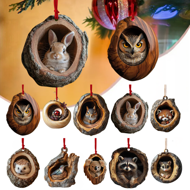 【10PCS】🎄Adorno navideño de animales. Adorno colgante de animal pequeño.