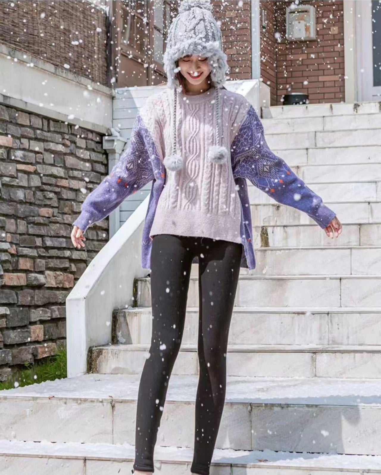 ✨⛄【Kupte jeden, druhý dostanete zdarma🔥】【S-5XL】Dámské teplé vlněné legíny - nezbytnost na podzim a zimu