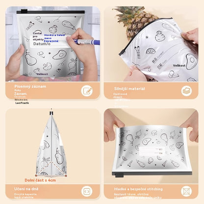 Novinka – sleva 50 %💖🥩【30kusů】Sáček z hliníkové fólie potravinářské kvality se zipem pro zachování čerstvosti, vhodný do domácí lednice