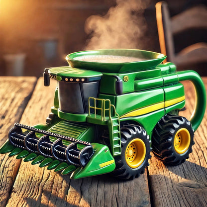 🍺🚛Retro filiżanka do kawy w kształcie traktora rolniczego