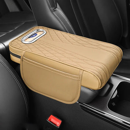 💥Wielofunkcyjny skórzany podłokietnik samochodowy trzy w jednym，✅Podwyższone podłokietniki, ✅schowek