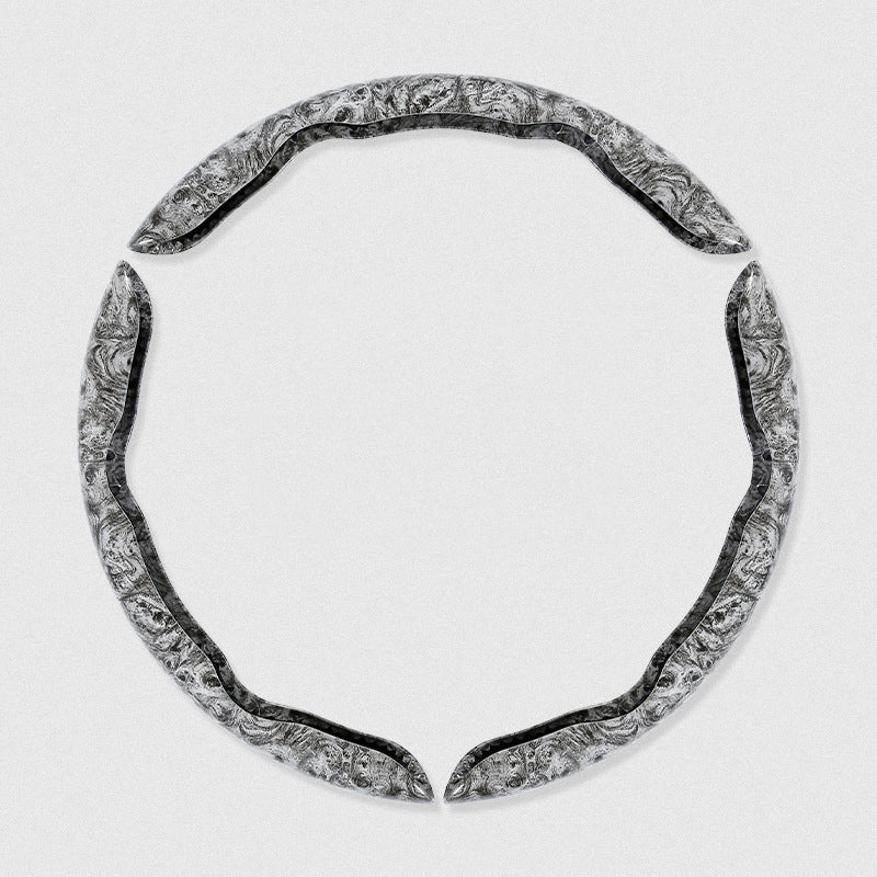 🚗【1 zestaw 3 sztuk】👍👍Drewniany antypoślizgowy pokrowiec na kierownicę samochodową