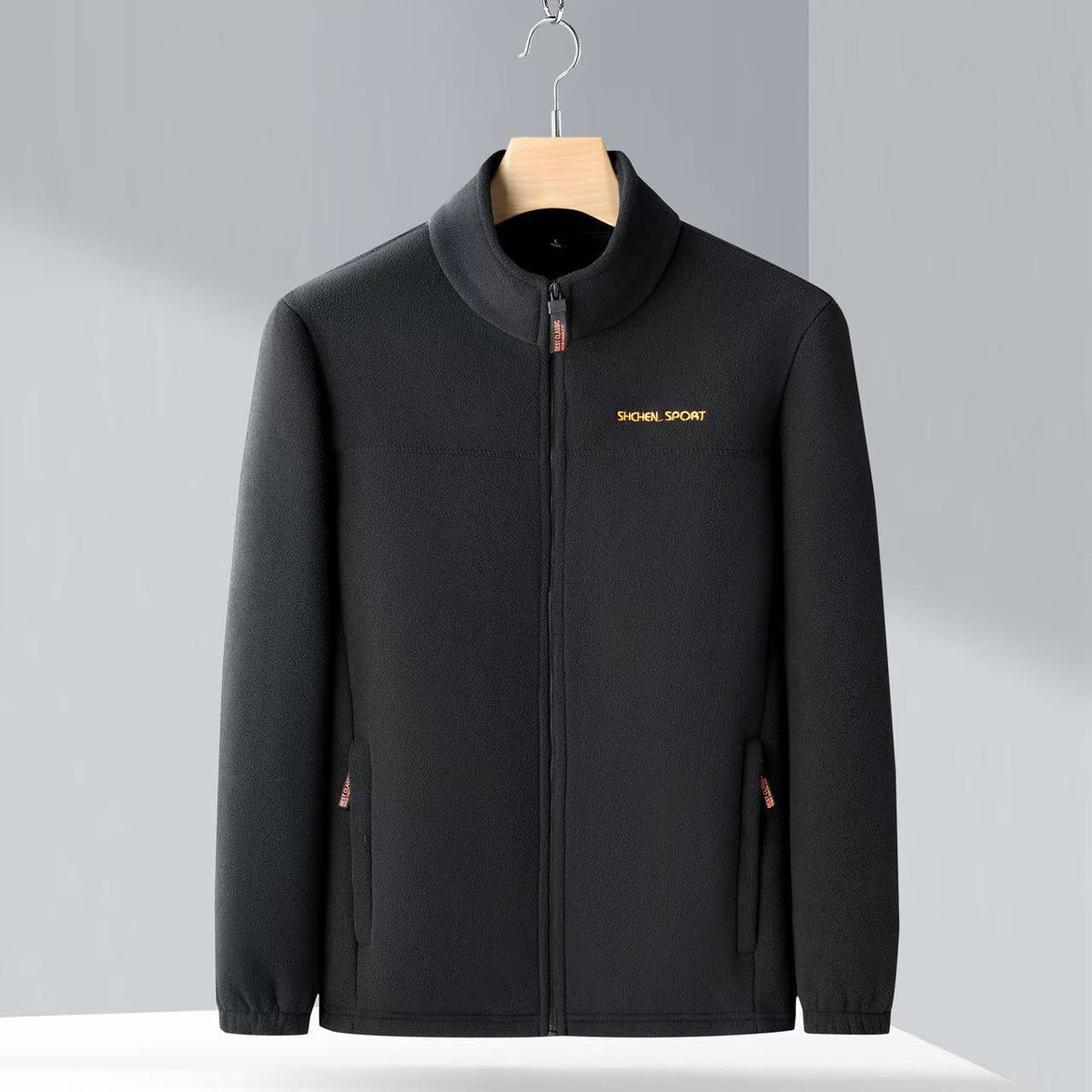 🧥🍂 Férfi őszi-téli polár kabát, fiatal és középkorú férfiaknak való magas gallérú polár kabát