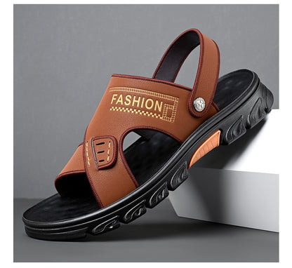 🔥😎【Tallas 38-44】Nuevas sandalias de playa de verano para hombre de cuero genuino con suela suave