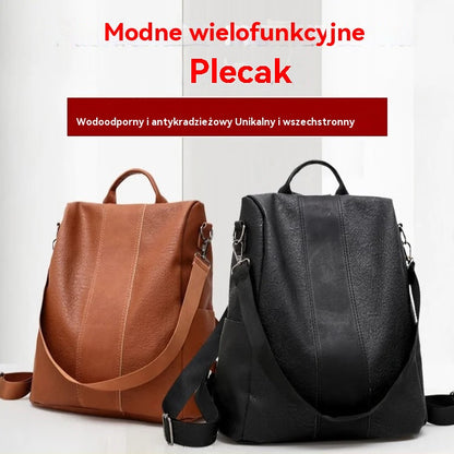 🎒💖Stylowy, wielofunkcyjny plecak damski wykonany z miękkiej skóry - można nosić na jednym lub na obu ramionach