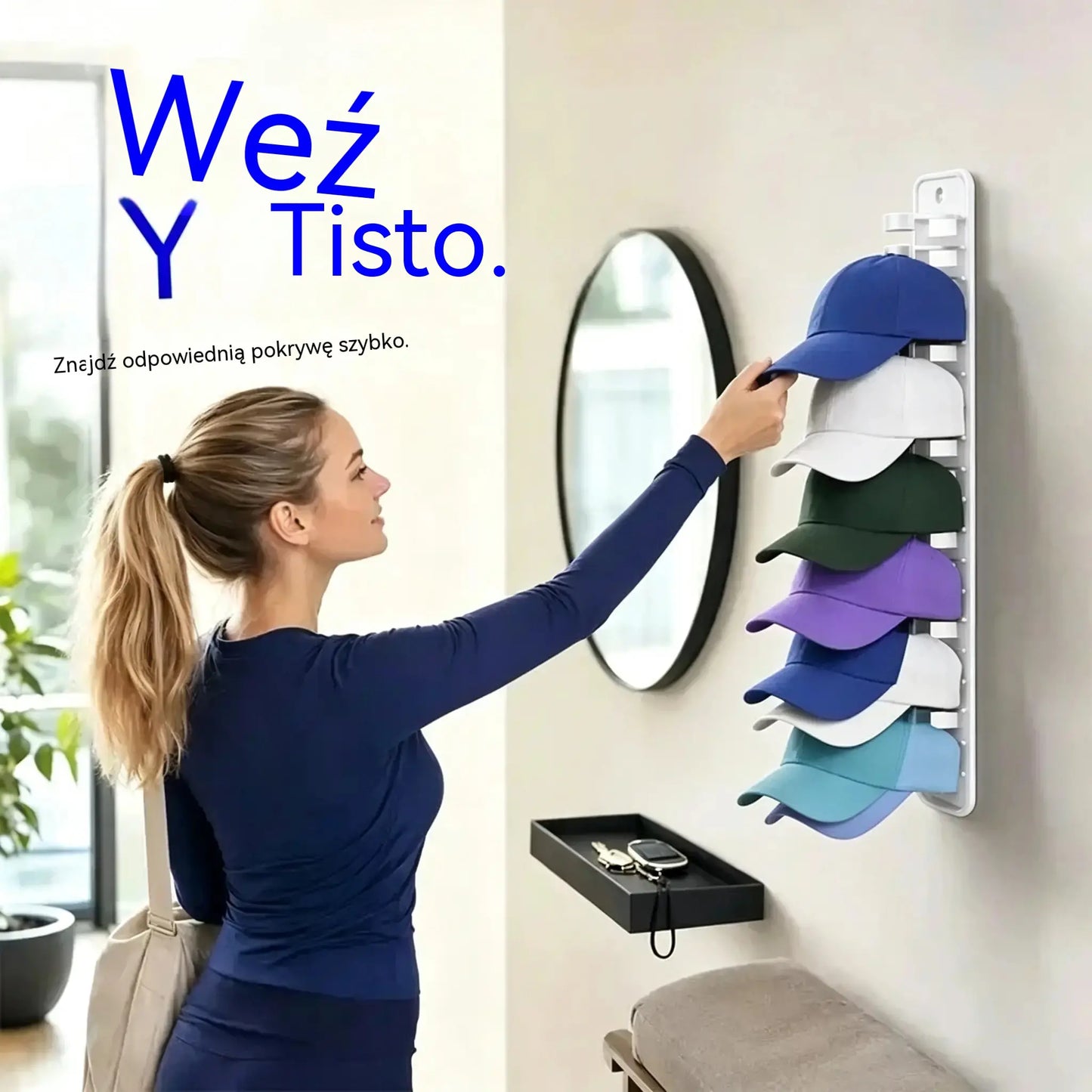 【2 sztuki】Organizator na czapki oszczędzający miejsce