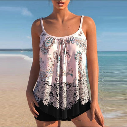 🌴 🌈【50% zniżki na ofertę specjalną】🌈🌴✨ Nowy dwuczęściowy zestaw bikini z nadrukiem w dużym rozmiarze