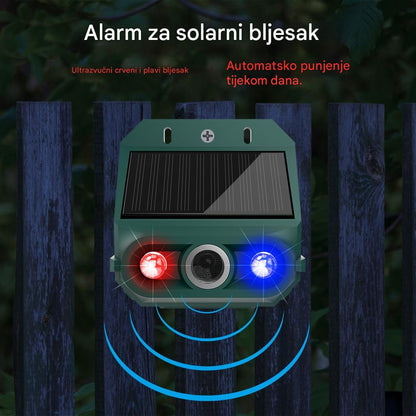 🐦🔥【Plaćanje pouzećem】🔥Vanjski ultrazvučni repelent za ptice na solarni pogon s trepćućim infracrvenim svjetlom i crvenim/plavim LED svjetlom