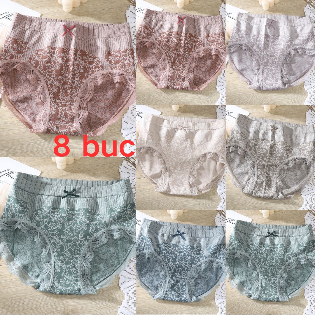 🔥【8 sztuk】🔥Oferta ograniczona czasowo, do 59% zniżki🔥Damska bielizna z wysokim stanem, antybakteryjna i odprowadzająca wilgoć