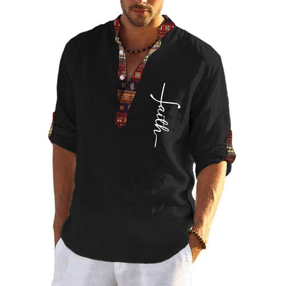 💥👔【49% zniżki 🔥】【S-3XL】Męski T-shirt w dużym rozmiarze z bawełny, koszulka z dekoltem w serek