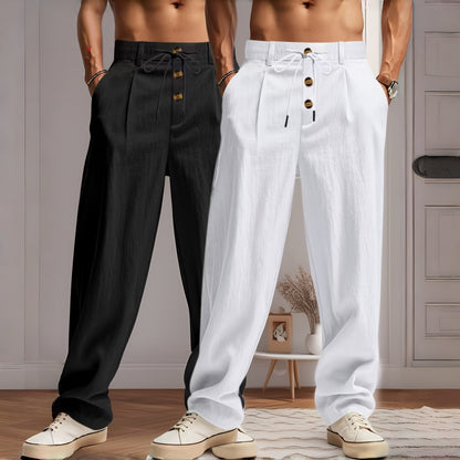👖👖 ¡Oferta por tiempo limitado al 50% de descuento! Pantalones caseros de hombre de alta calidad, corte entallado y recto, transpirables y cómodos.