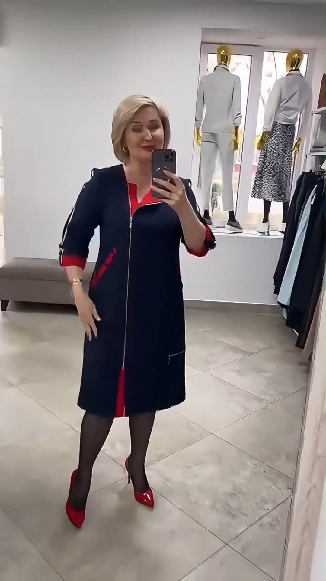 🎇💃【S-5XL】Elegancka i stylowa sukienka zapinana na zamek