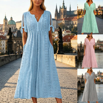🎉👗【S-5XL】Семпла, вталена, дишаща рокля - многофункционална и стилна✨