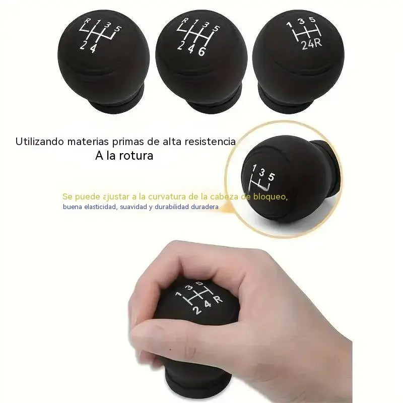 【5 piezas】✨ Dale un nuevo estilo a tu coche con esta funda de silicona para la palanca de cambios 🚘