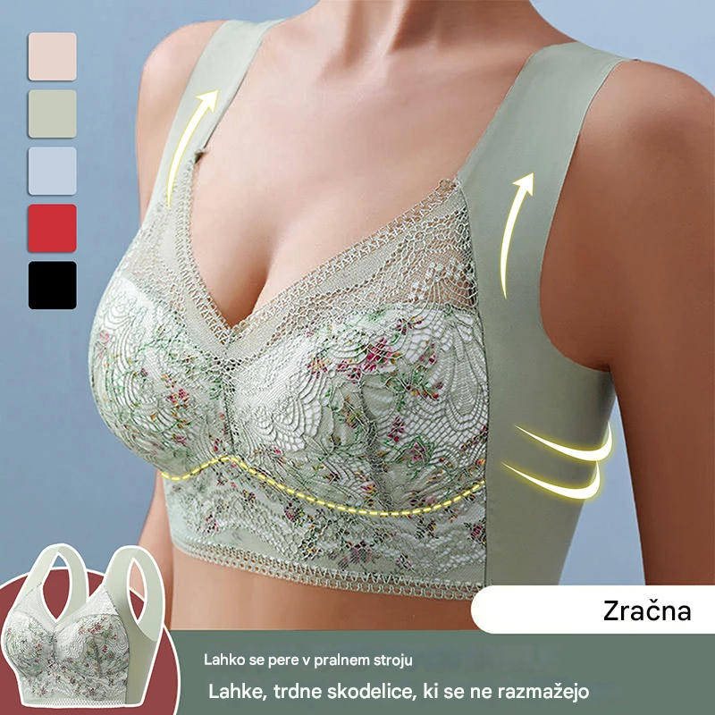 🎁✨【Plačilo ob dostavi】【Komplet 3 kosov】💕🎁 Brezšivni modrček iz ledene svile, plus velikosti, zračen, nastavljiv【40 kg–100 kg】