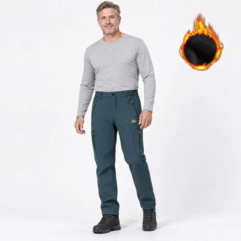 🔥⛄【M-6XL】Pánske zimné outdoorové nohavice s flísovou podšívkou – teplé a vetruodolné