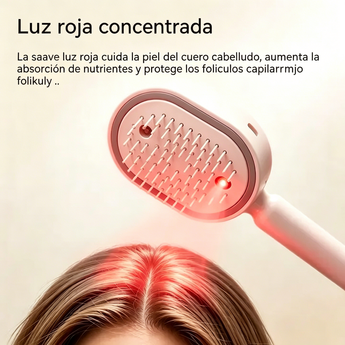 ⚡💨 Peine eléctrico con pulverizador, masaje y cuidado del cabello 2 en 1