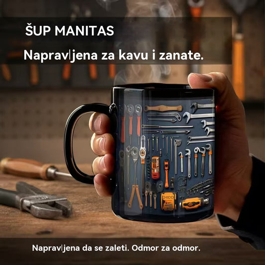 🔥☕【Zadnji dan! 50% popusta】💥Nova keramička šalica s dizajnom alatnog stroja