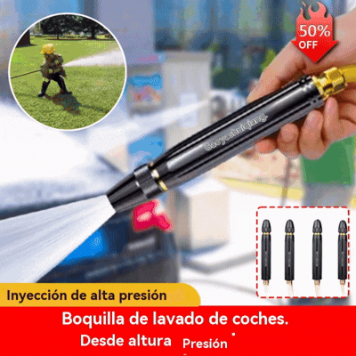 🔥¡Compra uno y llévate dos gratis! 🔥Boquillas de lavado de autos de alta presión, completamente nuevas, de tipo universal, ideales para regar plantas, lavar autos y limpiar pisos.💧🚗